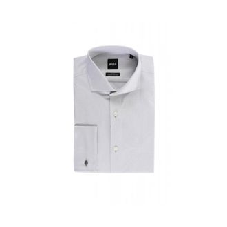 HUGO BOSS Overhemden > Nette Overhemden - Heren - Zakelijke Overhemden - Grijs - M - Overhemden