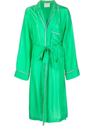 Forte_Forte Cappotto con bordo a smerlo - Verde