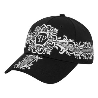 Philipp Plein Baseball Cap Baroque Frame - unisex - Accessoires - Zwart - Maat: ONE Size Katoen
