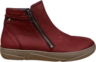 Wolky Centola Enkellaarsjes - Dames - Enkellaarsjes - Rood - 40 EU - Wol - Schoenen