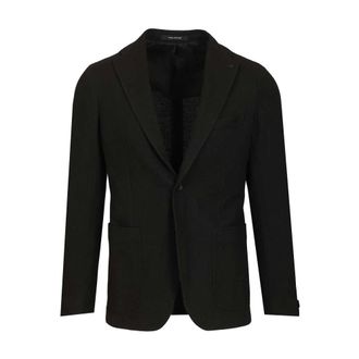 Tagliatore Unlined Textured Cotton Jersey Blazer - male - Tagliatore - Blazers - Black - 2XL - Jackets