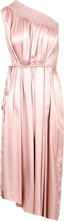 N&deg;21 Asymmetrische Midi Jurk - Dames - Feestkleedjes - Roze - 2XL - Kleedjes