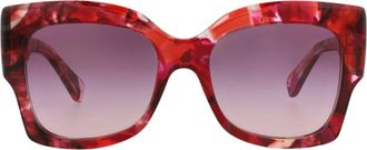 Chlo&eacute; 55mm Square Sunglasses in Red Red Violet at Nordstrom Rack