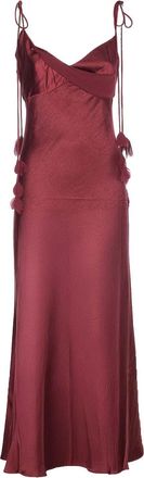 Self Portrait Satin Flower Midi Dress