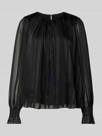 Marc Cain Relaxed Fit Bluse mit gelegten Falten in BLACK, Gr&ouml;&szlig;e 40