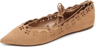 Michael Kors Platte Ballerina Schoen Thalia - Dames - Ballerinas - Beige - 37 EU - Leer - Schoenen