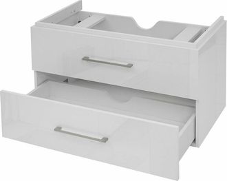 Hhg Nunca Usado] Mueble Lavabo Premium Hhg 245, Mueble Lavabo Muebles De Ba&ntilde;o, Alto Brillo 90cm, Blanco