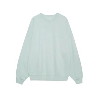 Anine Bing Hoodies & sweatvesten, Dames, Groen, M, Katoen, Miles Sweatshirt