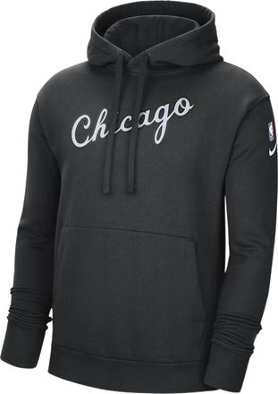Nike Mens Nike NBA Solid Color Alphabet Fleece Pullover Chicago Bulls Black DB2309-010