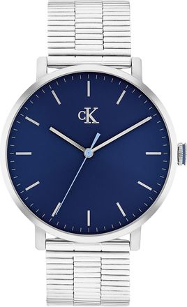 Calvin Klein Mens Slim Case Link Bracelet Watch - Silver - OS