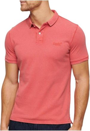 Superdry Vintage Roze Polo Shirt - Heren - Polos - Roze - M - Katoen - Tops