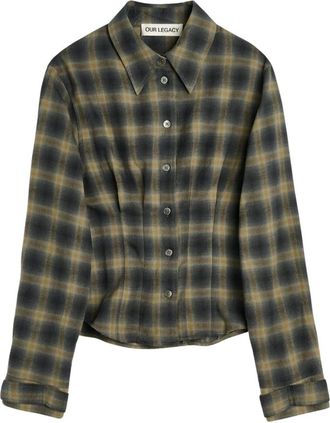 Our Legacy Yukon Check Woolton Envelop Shirt - Dames - Overhemden - Veelkleurig - M - Overhemden