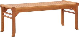 vidaXL Banco De Jard&iacute;n De 2 Plazas De Madera Maciza Eucalipto 120 Cm Vidaxl