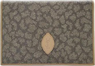 Saint Laurent Pre-owned Clutches, female, Brown, Size: ONE SIZE Pre-owned Leather Clutch