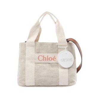 Chloé Pre-owned Tote Bags, female, Beige, Size: ONE SIZE Pre-owned Canvas Tote Bag