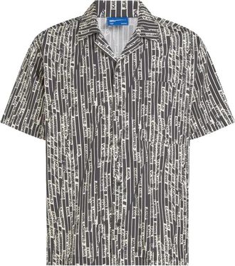 Karl Lagerfeld Short Sleeve Shirt - Heren - Korte mouwen Overhemden - Zwart - L - Katoen - Overhemden
