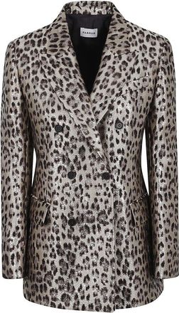 P.A.R.O.S.H. Spotted Jacquard Double-Breasted Jacket