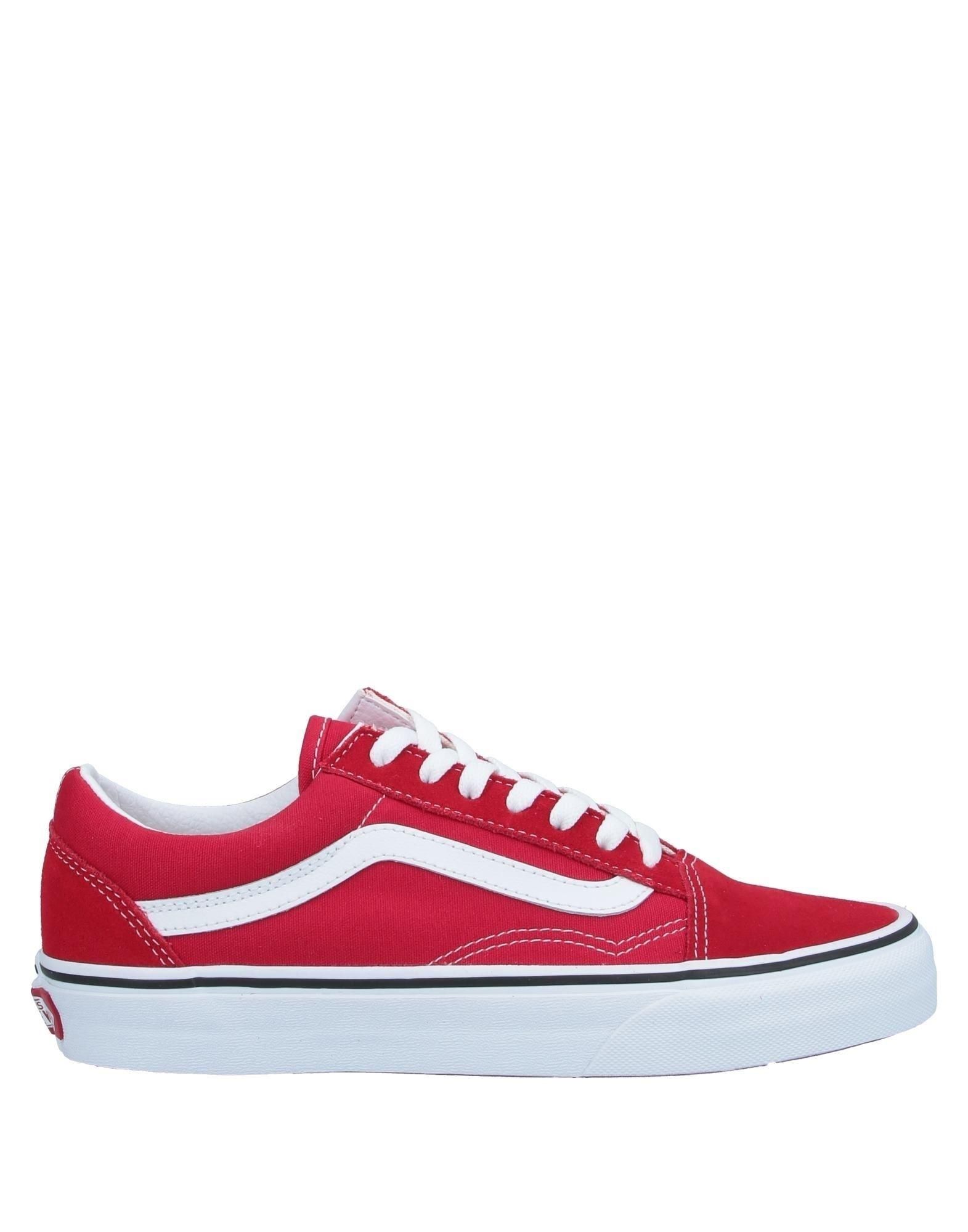 Old school vans high top red best sale