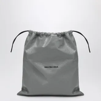 Balenciaga La Pochette dust bag shopper in Arena lambskin grey
