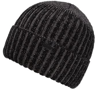 Chillouts Beanie CHILLOUTS Stan Hat, Herren, schwarz, Strick, Kunstfaser, meliert, unifarben, M&uuml;tzen Beanie, mit robustem Strickmuster