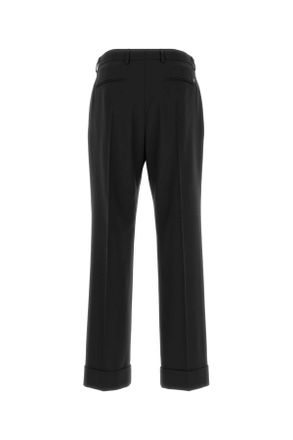 Valentino Garavani 8v3rbn858ej 0no Nero Virgin Wool Pantaloni Trousers