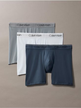 Calvin Klein Mens Micro Stretch 3-Pack Boxer Brief - Multi - S