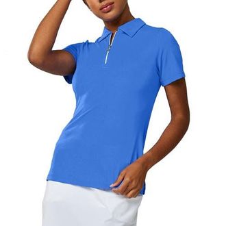 Sofibella Golf Colors Womens Short Sleeve Golf Polo in Valley Blue at Nordstrom, Size X-Small