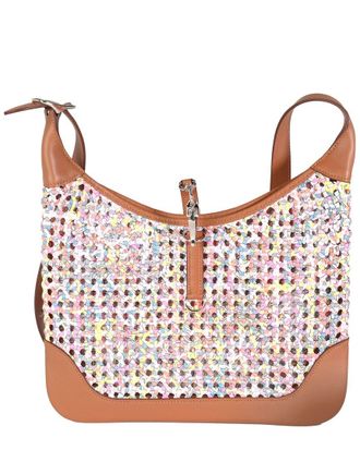 Herm&egrave;s Brown, Multicolor Swift Faubourg Rainbow Silky Trim 31 PHW (Authentic Pre-Loved)