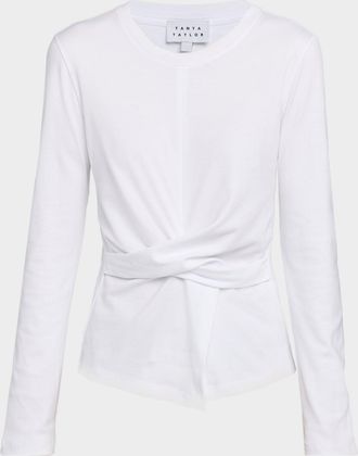 Tanya Taylor Kelsey Twist-Front Top
