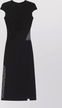 Givenchy side draped tulle dress