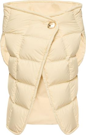 Moncler Moncler Asymmetrical Down Cape, Women, White, Size: One Size
