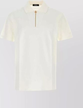 Versace piquet polo shirt collar short sleeves