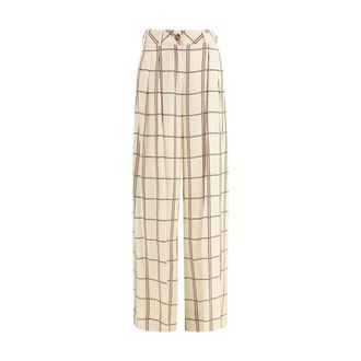 Crida Milano Dames, Broeken, Beige, Maat: S Viscose