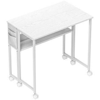 HOMCOM Escritorio plegable 80x50x75 cm blanco