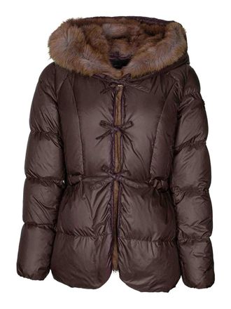 Peuterey Vertis Short Down Jacket in Eco Fur