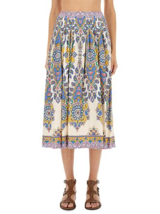 Etro Paisley Print Midi Skirt