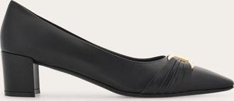 Ferragamo Donna Pump ornamento Gancini Nero Taglia 35.5