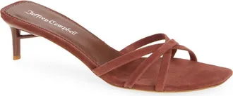 Jeffrey Campbell Nicoise Slide Sandal in Dusty Rose Suede at Nordstrom, Size 6.5