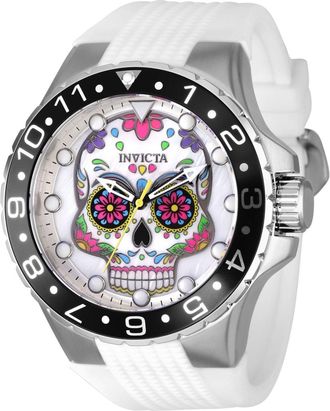 Invicta Aviator 36853 Heren Horloge - Quartz Uurwerk - Roestvrij Staal met witte Wijzerplaat - 50mm