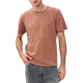 Rag & Bone Classic Flame Slub Cotton T-Shirt in Rust at Nordstrom, Size X-Large