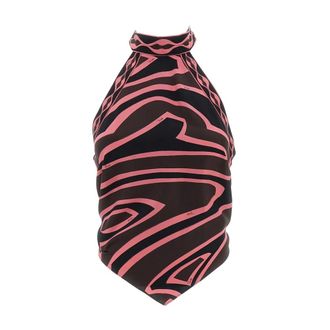 Pucci Labirinto Print Zijden Sjaaltop - Dames - Tops - Veelkleurig - Maat: M Zijde