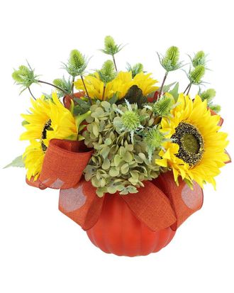 Creative Displays Inc. Sunflower Fall Arrangement With Hydrangeas & Thistle