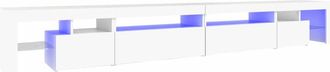 vidaXL Vidaxl - Mueble De Tv Con Luces Led Blanco 290x36,5x40 Cm