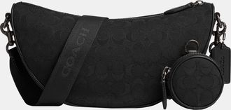 Coach Mens Hall Soft Sling Bag In Signature Jacquard - Black - One Size