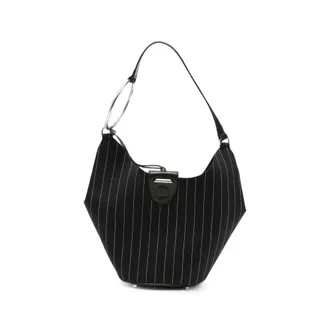 Dondup Pinstripe-pattern Ring-handle Tote Bag