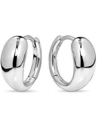 Devata Teardrop Hoop Earrings in Rhodium Plated Sterling Silver at Nordstrom