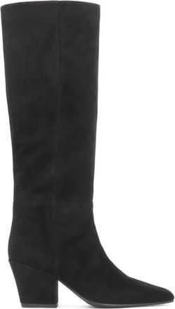 Kazar Suede Western Hoge Laarzen - Dames - Cowboylaarzen - Zwart - 39 EU - Leer - Schoenen