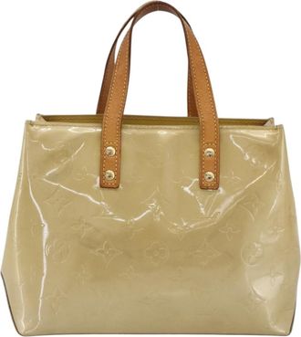 Louis Vuitton Reade Handbag Monogram Vernis Beige Patent_Leather Handbag (Pre-Owned)