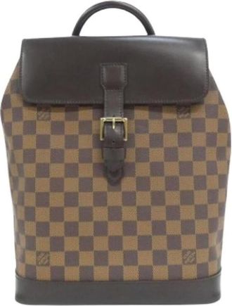 Louis Vuitton Pre-owned Backpacks, female, Brown, Size: ONE SIZE Pre-owned Soho Backpack