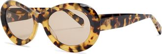 Toteme Oval-frame Sunglasses - Brown - One Size